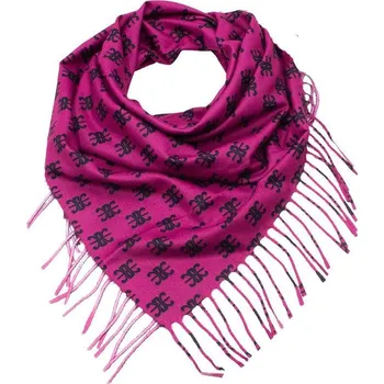 Šála Maxi šátek - fuchsiový s potiskem