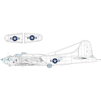 Plastikový model Mask 1/48 B-17F US nat. insignia w/ blue outline