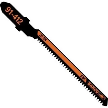 Pilový plátek Bahco 91-412-5P - Pilka do pily přímočaré HCS, délka 53 mm, rozteč 1,35 mm (19 TPI) (balení 5 ks)