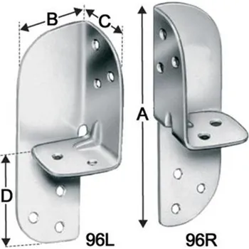 Tesařské kování Simpson Strong-Tie® UNI96R - Univerzální spojka typ UNI rozměr 96 mm - Pravá