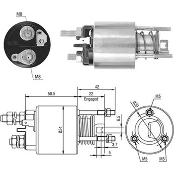 Autoelektrika Elektromagnetický spínač, startér MAGNETI MARELLI 940113050384