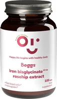 Beggs Iron Bisglycinate Rosehip Extract 100 cps.