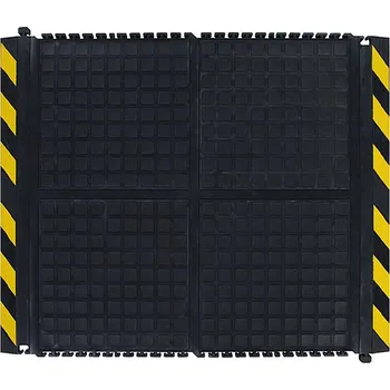 Rohožka Černo-žlutá podlahová protiúnavová rohož (střed) - délka 91 cm, šířka 111 cm, výška 1,9 cm (87660053) FLOMAT