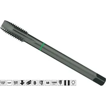 Závitořezný nástroj Ruko 232101VA - Závitník strojní M 10 x 1,5 mm HSS-Co5 VAP, typ 3043, DIN 376 ISO2 (6H)