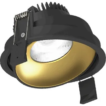 Illuxtron Kruhová vestavná bodovka Fido 108 LV Teplota chromatičnosti / Stmívání: 3000 Kelvinů / Nestmívatelné, Barva vnější / barva vnitřní: Černá / Zlatá, Úhel vyzařování: 24° F25D03719K02