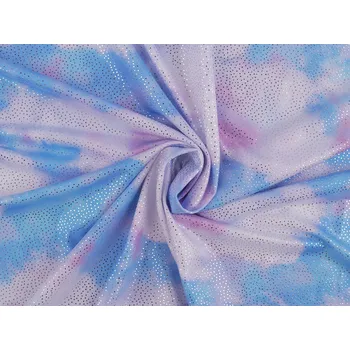 Plavkovina stříbrný efekt, barva 2 modrá světlá