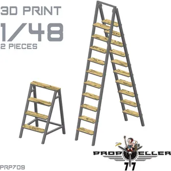 Plastikový model 77PROPELLER 1/48 Luftwaffe Wood Ladder (2 pcs.)