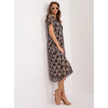 Dámské šaty Plizované šaty Italy Fashion černé EU velikost: Univerzální