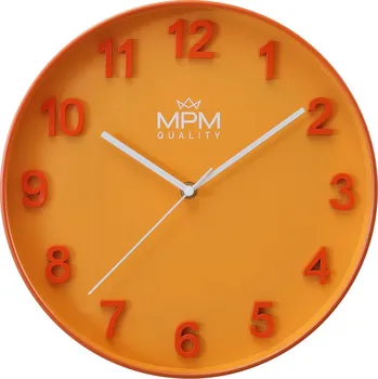 Hodiny MPM Nástěnné plastové oranžové hodiny MPM Sunrise E01.4456.60