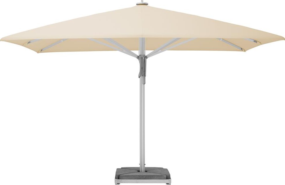 Glatz Profesionální slunečník Castello Pro, Glatz, obdélníkový 400x300 cm (4x3 m), rám eloxovaný hliník, potah akryl 300 g/m2 barva dle vzorníku