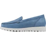 Waldläufer 549013 dámské kožené mokasíny šíře H -modrá Barva: Modrá, Velikost: 37,5