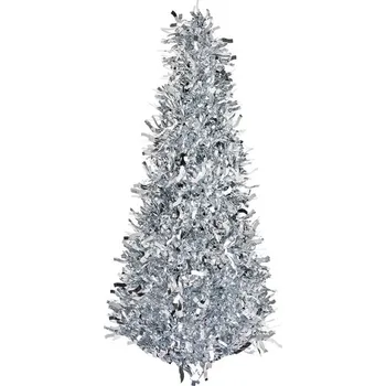 Vánoční stromek Stříbrná vánoční dekorace vánoční stromeček M - Ø 16*38 cm