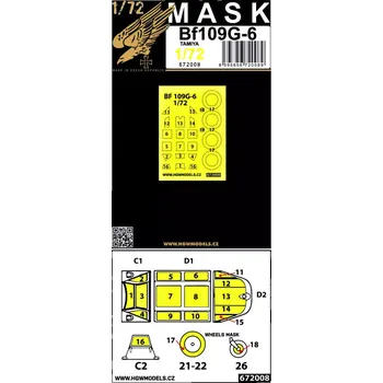 Plastikový model HGW 1/72 Mask Bf 109G-6 (TAM)