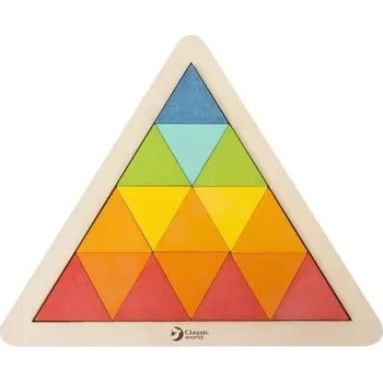 Dřevěná hračka Dřevěná mozaika trojúhelník CLASSIC WORLD