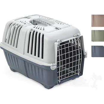 přepravka pro zvíře BUBU PETS přepravní box na zvířátka PRATIKO 2 plast/kov mix barev 55 x 36 x 36 cm