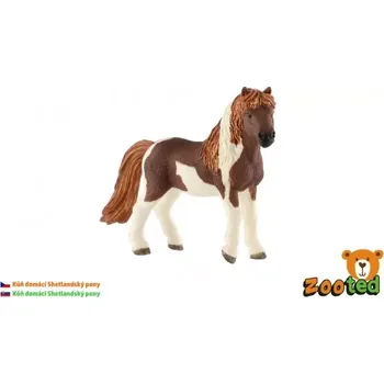 Figurka ZOOted Kůň domácí Shetlandský pony zooted plast 12cm