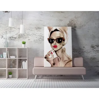 Obraz ASIR Obraz na plátně ( 50 x 70 cm) Dáma ve slunečních brýlích