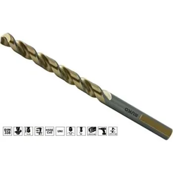 Vrták Ruko 228035 - Vrták do kovu pr. 3,5 mm délka 70/39 mm válcová stopka, středně dlouhý, HSSE Co5 TiAIN