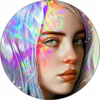 Jedlá dekorace na dort Jedlý papír Billie Eilish ilustrace 19,5 cm