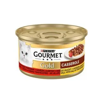 Krmivo pro kočku Gourmet Gold konz. kočka pašt.hov.a kuře v rajč.om.85g