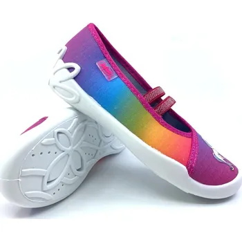 Dívčí bačkory Bačkory Befado duhové, jednorožec 116y249 28, Vnitřní délka boty: 17,9 cm