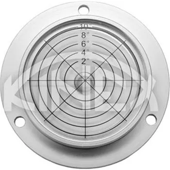 Vodováha Kinex 5022-03-060 - Libela kulatá s upevňovacími otvory pro vyrovnání roviny pr. 60 mm hliníková konstrukce