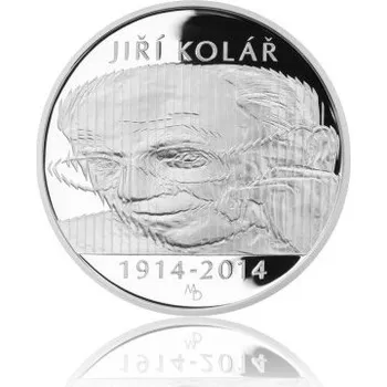 2014 - Stříbrná mince Jiří Kolář, Proof