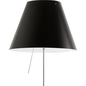 Lampička Luceplan Costanza stojací lampa D13ti hliník/černá - podstavec- délka 18 cm, šířka 18 cm; výška stínidla 28 cm hliník, černý 1 x 105 W - Doprava zdarma