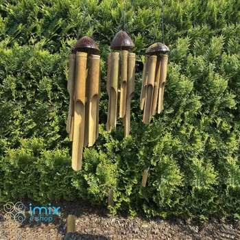 Zahradní dekorace Bambusová venkovní zvonkohra velká 60 cm