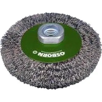 Drátěný kartáč Osborn 0002514361 - Kartáč drátěný talířový pr. 125 mm, šíře 10 mm, závit M14, zvlněný NEREZový drát 0,3 mm