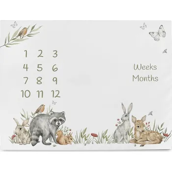 Přebalovací podložka CEBA Podložka na fotografie milníků (92x72) Basic Animals 92x72 černá