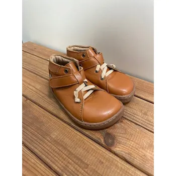 Dívčí polobotky Kožené barefoot boty BF52 0.1 - hnědá v1, Pegres Velikost: 26