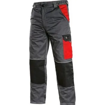 montérky Kalhoty pánské montérkové do pasu CXS- PHOENIX CEFEUS, šedo-červené, vel. 46