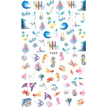 Nailee Samolepky barevné Surfing Colour F649