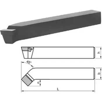 Příslušenstí k soustruhu DENAS 223713-40x40-H10l - Nůž soustružnický 40x40x315mm ubírací ohnutý levý H10 (K10), DIN 4972