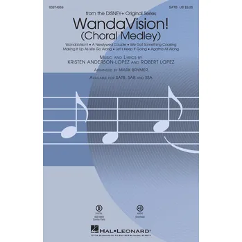 Hudebniny WandaVision! (Choral Medley) / SATB* a klavír/akordy