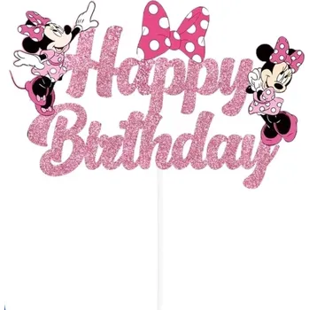 Dortová svíčka Zápich na dort Minnie Růžový