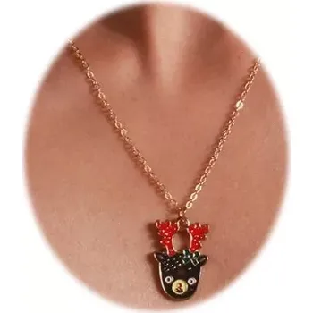 Vánoční dekorace Vánoční řetízek - Vánoční sobík - smalt (do vyprodání zásob)