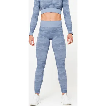 Dámské legíny DOMYOS Dámské bezešvé fitness legíny XS MODRÁ