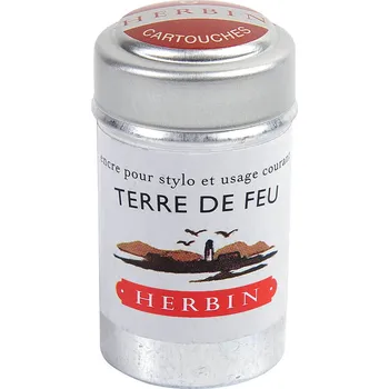 Náplň do psacích potřeb J. Herbin Inkoustové bombičky Herbin, 6 ks - Terre De Feu