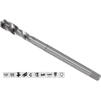 Závitořezný nástroj Ruko 261282E - Závitník strojní M 28 x 2,0 mm, typ 3044 se šroubovicí 35°, DIN 374 ISO2 (6H) HSSE-Co5