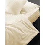 Brotex Hotelové povlečení 140x220, 70x90cm Atlas gradl smetanový - česaný 145g/m2, proužek 2cm Zapínání: zipový uzávěr