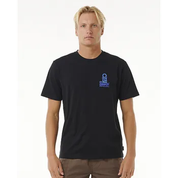 Pánské tričko Tričko Rip Curl VAPORCOOL SEARCH STACK TEE Black velikost L