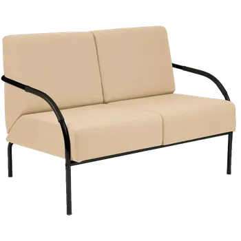 Sedací souprava SPA 2 černý lak, koženka AN 096 - koženka béžová