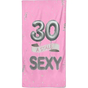 Osuška 140 x 70 cm - Stále sexy 30 - růžová