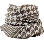 Elegantní šátek z pašmínu se vzorem hnědý, VELIKOST UNI