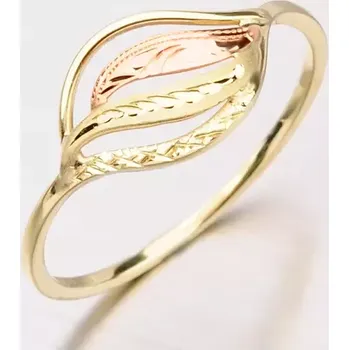 Prsten Dámský prsten zlato mix 585 51P-171 velikost 52
