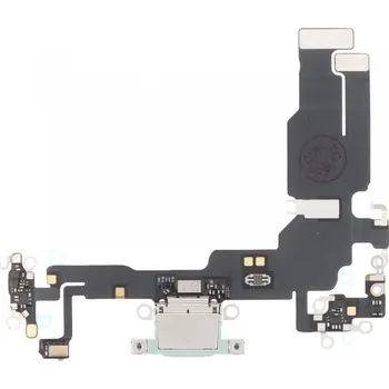 Nabíjecí konektor + Flex kabel pro iPhone 15 OEM - Zelený