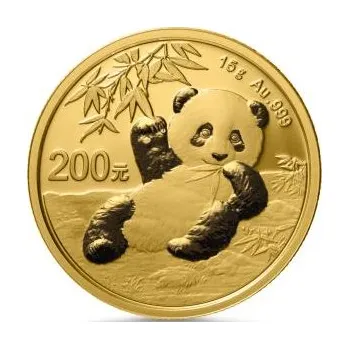 15 gramů zlatá mince China Panda 2020