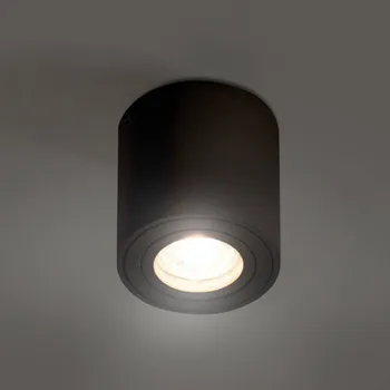Lampička LEDVANCE Surface Round stropní bodovka GU10 černá 1 x 7 W LED